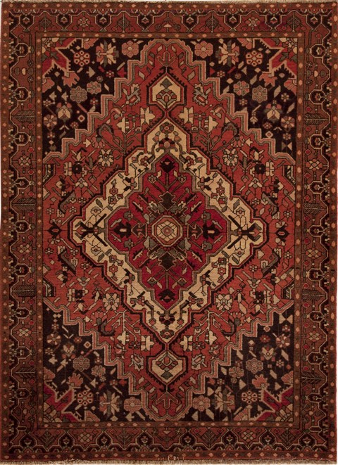 Bakhtiar Purple Hand Knotted 52 X 70 Area Rug 251-12410 Image 0