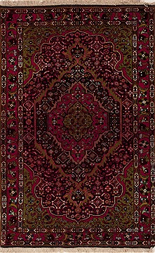 Pakistani Baluch Blue Rectangle 4x6 ft Wool Carpet 12415