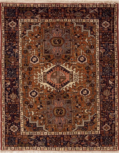 Karajeh Multicolor Hand Knotted 52 X 65  Area Rug 251-12417 Image 0