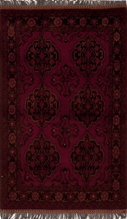 Khan Mohammadi Red Hand Knotted 40 X 63 Area Rug 251-12419 Image 0