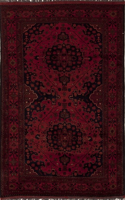 Khan Mohammadi Orange Hand Knotted 42 X 65 Area Rug 251-12420 Image 0