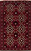 Baluch Red Hand Knotted 41 X 69  Area Rug 251-12425 Thumb 0