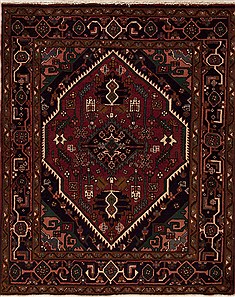 Persian Heriz Red Rectangle 5x8 ft Wool Carpet 12428