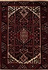 Hamedan Red Hand Knotted 47 X 67 Area Rug 251-12437 Thumb 0