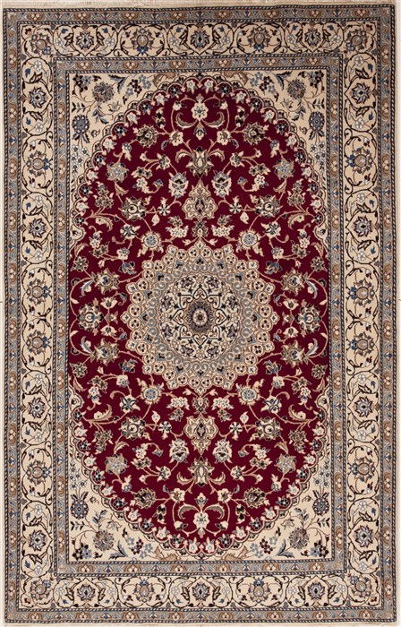 Nain Red Hand Knotted 50 X 80 Area Rug 251-12443 Image 0