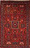 Hamedan Red Hand Knotted 48 X 62  Area Rug 251-12453 Thumb 0