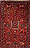 Hamedan Red Hand Knotted 48 X 62  Area Rug 251-12453 Thumb 0