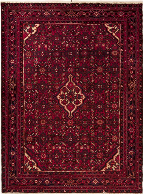 Hossein Abad Red Hand Knotted 50 X 69 Area Rug 251-12454 Image 0