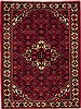 Hossein Abad Red Hand Knotted 51 X 69 Area Rug 251-12455 Thumb 0