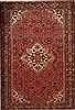 Hamedan Red Hand Knotted 49 X 80  Area Rug 251-12457 Thumb 0