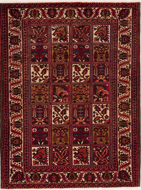 Hamedan Red Hand Knotted 55 X 72 Area Rug 251-12463 Image 0