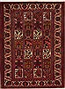 Hamedan Red Hand Knotted 55 X 72 Area Rug 251-12463 Thumb 0