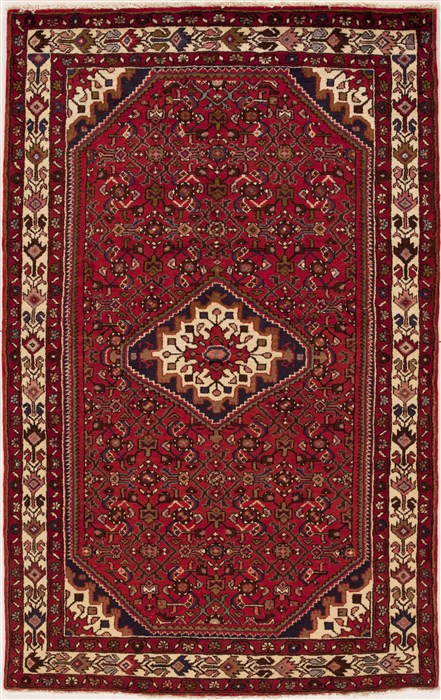 Hossein Abad Red Hand Knotted 45 X 70  Area Rug 251-12464 Image 0