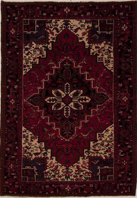 Goravan Red Hand Knotted 69 X 96  Area Rug 251-12476 Image 0