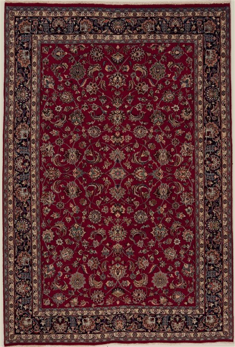 Mashad Red Hand Knotted 60 X 910  Area Rug 251-12479 Image 0