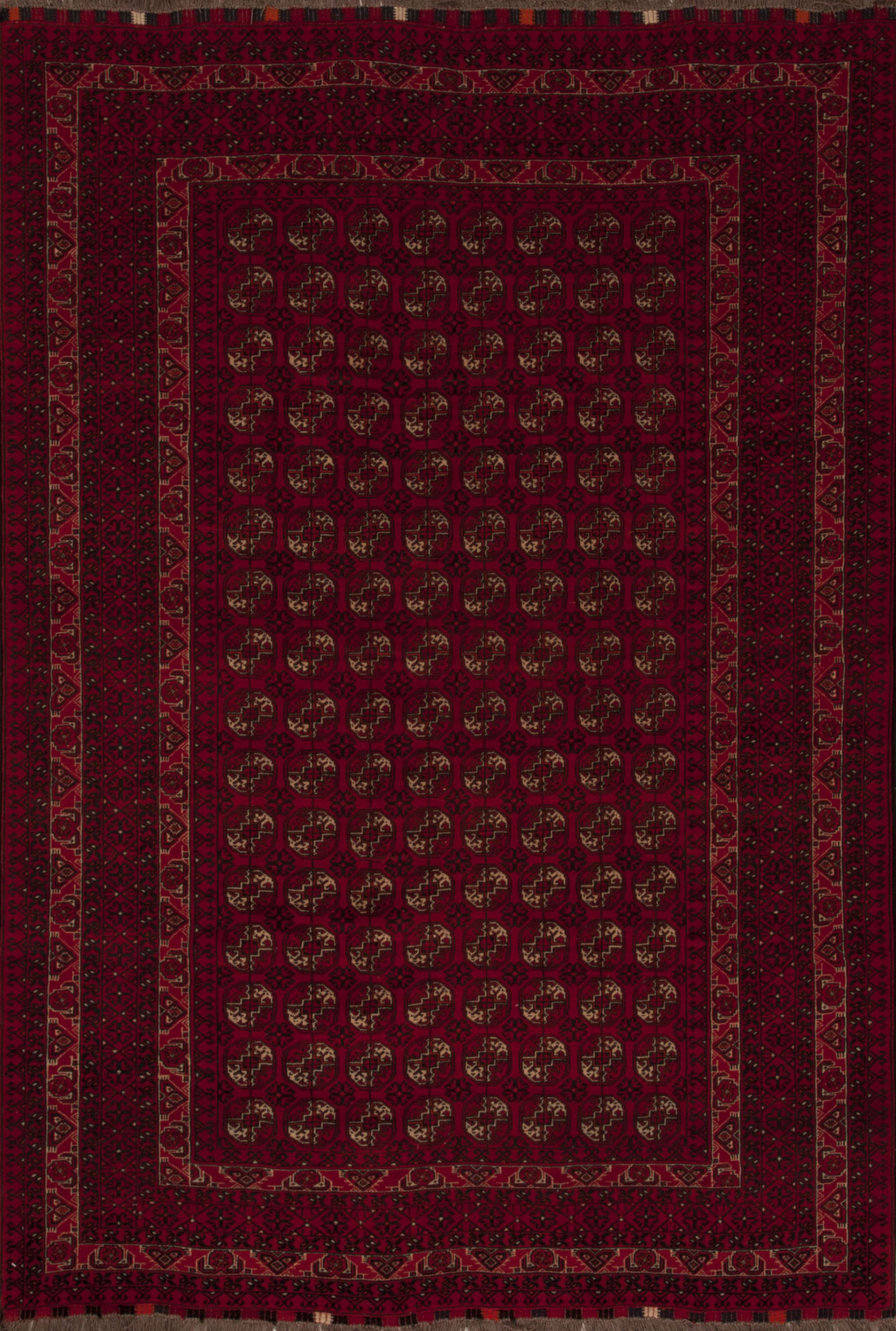 Afghan Bokhara Red Rectangle 7x10 Ft, Afghan Bokhara Rugs