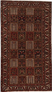 Persian Bakhtiar Red Runner 10 to 12 ft Wool Carpet 12483