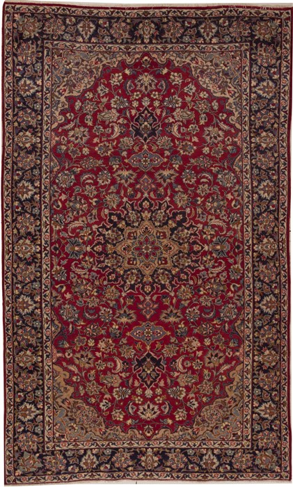 Najaf-abad Red Hand Knotted 63 X 108  Area Rug 251-12485 Image 0
