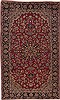 Najaf-abad Red Hand Knotted 63 X 108  Area Rug 251-12485 Thumb 0