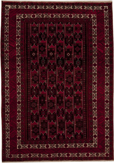Turkman Red Hand Knotted 69 X 96  Area Rug 251-12498 Image 0