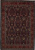 Sarouk Blue Hand Knotted 79 X 91  Area Rug 251-12502 Thumb 0