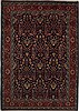Sarouk Blue Hand Knotted 79 X 91  Area Rug 251-12502 Thumb 0