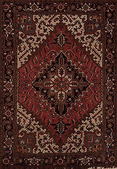 Goravan Red Hand Knotted 6'11" X 9'8"  Area Rug 251-12509