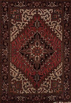 Persian Goravan Red Rectangle 7x10 ft Wool Carpet 12509