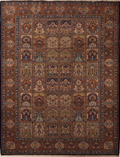 Sarouk Blue Hand Knotted 73 X 94  Area Rug 251-12511 Image 0