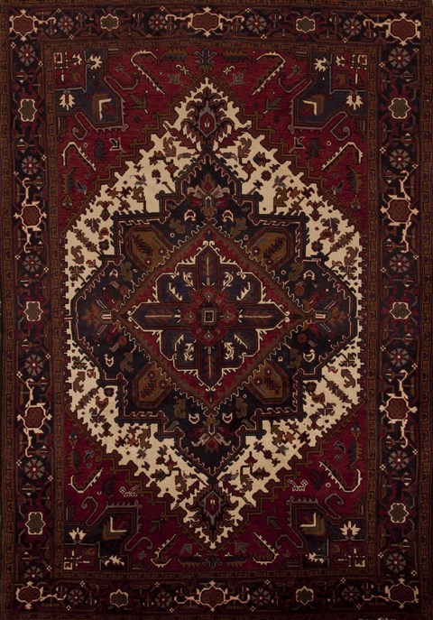 Goravan Red Hand Knotted 69 X 99 Area Rug 251-12517 Image 0