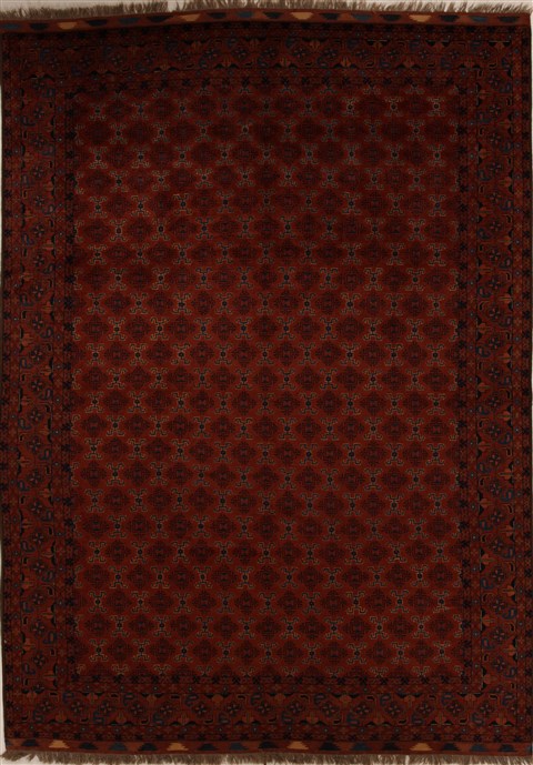 Turkman Red Hand Knotted 72 X 98 Area Rug 251-12519 Image 0