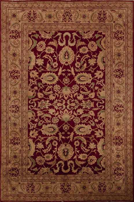 Pishavar Red Hand Knotted 67 X 99 Area Rug 251-12520 Image 0