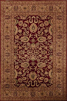 Persian Pishavar Red Rectangle 7x10 ft Wool Carpet 12520