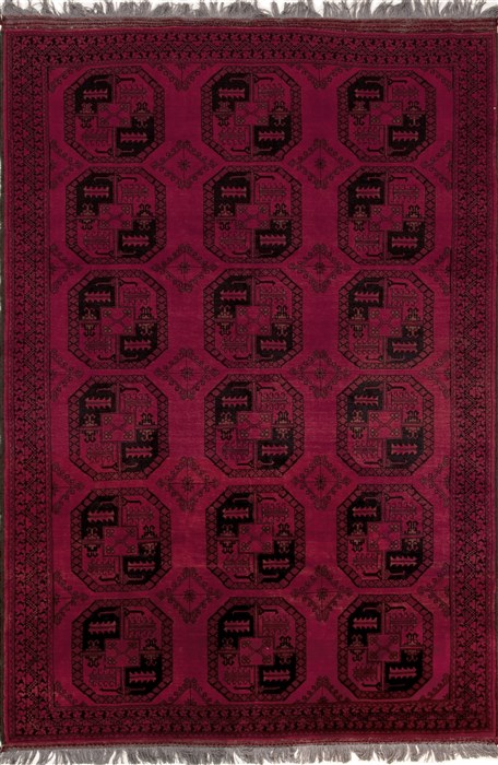 Turkman Red Hand Knotted 69 X 96  Area Rug 251-12523 Image 0