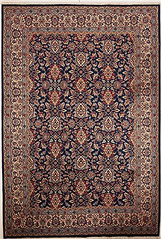 Persian Varamin Blue Rectangle 7x10 ft Wool Carpet 12525