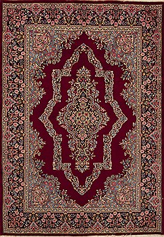 Persian Kerman Red Rectangle 5x8 ft Wool Carpet 12527