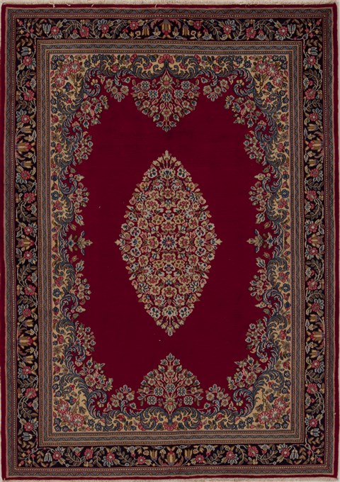 Kerman Red Hand Knotted 57 X 710  Area Rug 251-12530 Image 0