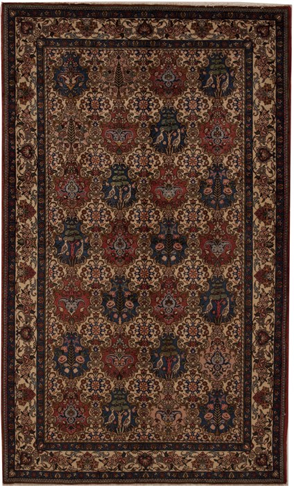Bakhtiar Beige Hand Knotted 50 X 80 Area Rug 251-12531 Image 0