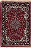 Isfahan Red Hand Knotted 38 X 54  Area Rug 251-12538 Thumb 0