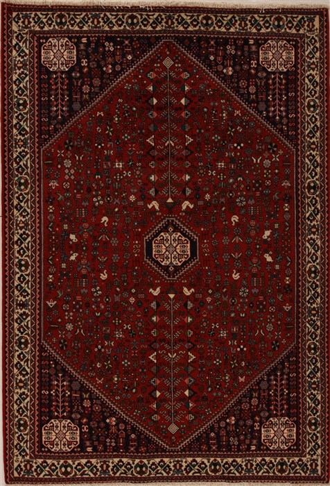 Abadeh Red Hand Knotted 59 X 84  Area Rug 251-12544 Image 0