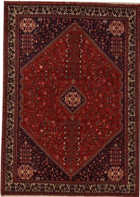 Abadeh Red Hand Knotted 57 X 80  Area Rug 251-12545 Image 0