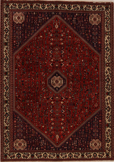 Abadeh Red Hand Knotted 59 X 81  Area Rug 251-12546 Image 0