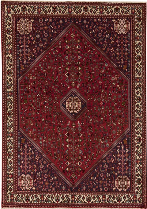 Abadeh Red Hand Knotted 57 X 80  Area Rug 251-12547 Image 0
