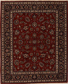 Persian sarouk Red Square 7 to 8 ft Wool Carpet 12550