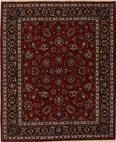 Persian sarouk Red Square 7 to 8 ft Wool Carpet 12550