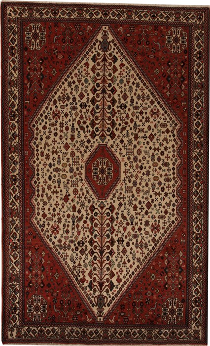 Abadeh White Hand Knotted 56 X 90  Area Rug 251-12555 Image 0