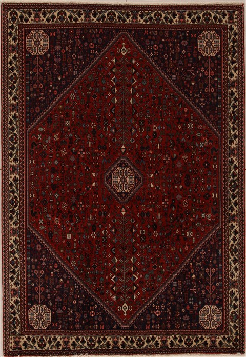 Abadeh Red Hand Knotted 59 X 84  Area Rug 251-12556 Image 0