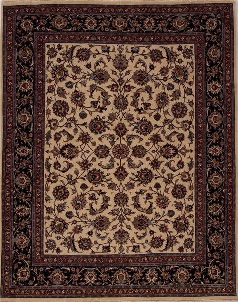 Sarouk White Hand Knotted 65 X 80  Area Rug 251-12558 Image 0