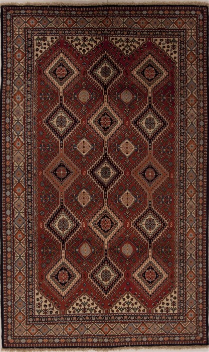 Yalameh Red Hand Knotted 51 X 84 Area Rug 251-12564 Image 0