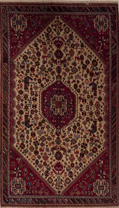 Qashqai White Hand Knotted 411 X 83 Area Rug 251-12565 Image 0